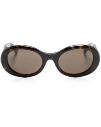 Gucci - Tortoiseshell Oval-frame Sunglasses - Lyst