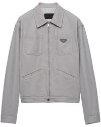 Prada - Denim Jack - Lyst
