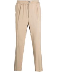 Ami Paris - Elasticated-waist Cropped Trousers - Lyst