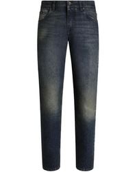 Dolce & Gabbana - Jeans With Logo Plaque - Lyst