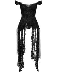 Gemy Maalouf - Off-Shoulder Embroidered Top - Lyst