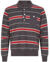 Undercover - Striped Cotton Polo Shirt - Lyst