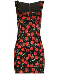 Dolce & Gabbana チェリープリント ノースリーブドレス ブラック Dolce & Gabbana チェリープリント ドレス レッド | Lyst