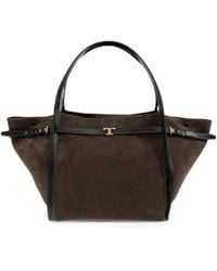 Tod's - T Timeless Calf Suede Tote Bag - Lyst