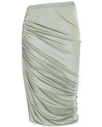 Rick Owens - Draped Midi Skirt - Lyst