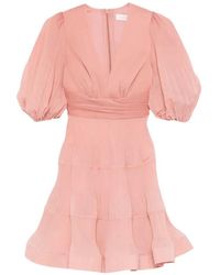 Zimmermann - Pleated Mini Dress - Lyst