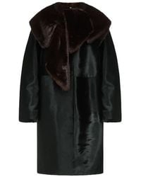 Loulou de Saison - Lotta Long-Sleeve Fur-Collar Coat - Lyst