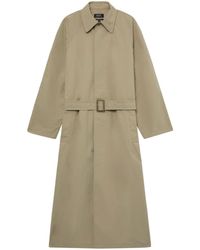 A.P.C. - Pointed-collar Belted Trench Coat - Lyst