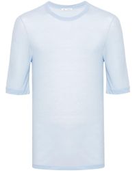 Ami Paris - Semi-sheer Lyocell T-shirt - Lyst