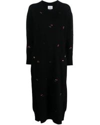 Barrie - Floral-Embroidery Cashmere Dress - Lyst