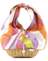 PUCCI - Picnic Iride-Print Woven Bucket Bag - Lyst