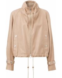 Burberry - Cropped-Jacke Aus Leder - Lyst