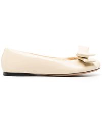 Loewe - Puffy Leather Ballerina Shoes - Lyst