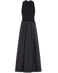 St. Agni - Plunge-Neck Maxi Dress - Lyst