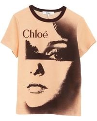 Chloé - T-Shirt Met Grafische Print - Lyst