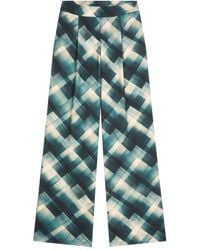 Dries Van Noten - Pleated Geometric-Pattern Trousers - Lyst