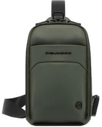 Piquadro - Wollem Logo-Plaque Zip-Fastening Messenger Bag - Lyst