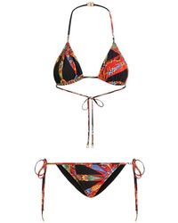 Dolce & Gabbana - Carretto-Print Triangle Bikini - Lyst