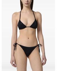 Philipp Plein - Swimming Triangle Bra Monogram Strass - Lyst