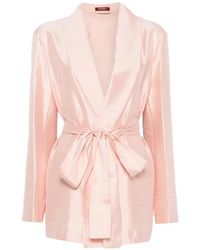 Max Mara - Belted Shawl-Lapel Evening Suit - Lyst