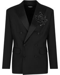 DSquared² - Embellished Double-breasted Blazer - Lyst