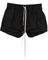 Rick Owens - Tower Fog Boxers Drawstring Wool Shorts - Lyst