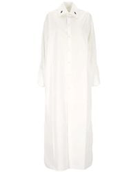 ARMARIUM - Midi Button-Down Long-Sleeve Shirt Dress - Lyst