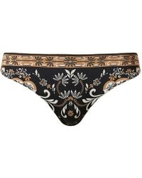 Twinset - Brazilian Bikini Bottoms With Foulard Print - Lyst