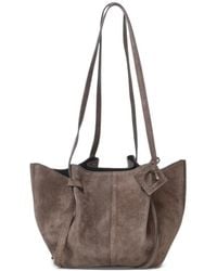 Date - Nina Suede Knotted Shoulder Bag - Lyst