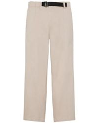 Calvin Klein - Belted Panelled Straight-Leg Trousers - Lyst