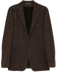Canali - Single-Breasted Knitted Blazer - Lyst