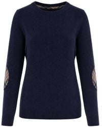Barbour - Pullover Mit Schottenkaro-Patch - Lyst