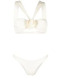 LaRevêche - Flower-Detail Bikini Set - Lyst