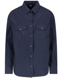 Aspesi - Camisa Con Bolsillos De Solapa - Lyst