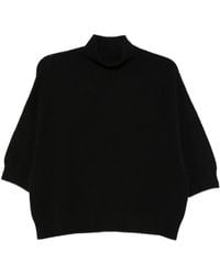 Imperial - High-Neck Short-Sleeve Sweater - Lyst