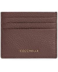 Coccinelle - Metallic Small Leather Card Holder - Lyst