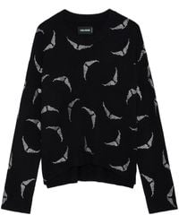 Zadig & Voltaire - Strass Wings Cashmere Crewneck Sweater - Lyst