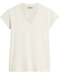 Woolrich - Slub-Fabric V-Neck T-Shirt - Lyst