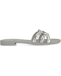 Guess - Elyho Jellie Logo Cut-Out Flat Sandals - Lyst