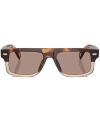 Brunello Cucinelli - Tortoiseshell-Effect Rectangle-Frame Sunglasses - Lyst