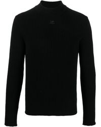 Courreges - Logo-embroidered Ribbed-knit Jumper - Lyst