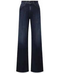 Dondup - Logo-Patch Wide-Leg Jeans - Lyst