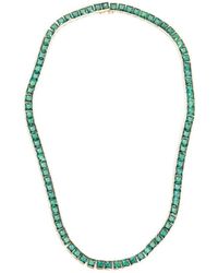 Izabel Display - Square-Zirconia Tennis Necklace - Lyst