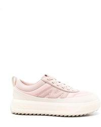 Moncler - Monpulse Altive Leather-Trimmed Sneakers - Lyst