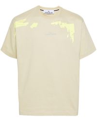 Stone Island - T-shirt Met Geborduurd Logo - Lyst