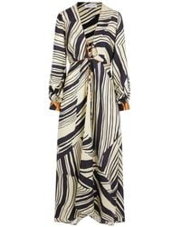 Raquel Diniz - Abstract Print V-Neck Dress - Lyst