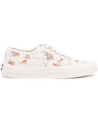 Maison Kitsuné - All-over Graphic-print Sneakers - Lyst