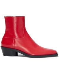 Proenza Schouler - Bronco 40mm Leather Ankle Boots - Lyst