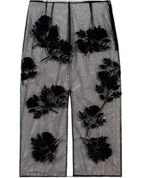 Blumarine - Flower-Embroidered Midi Skirt - Lyst