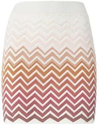 Missoni - Chevron-Pattern Mini Skirt - Lyst